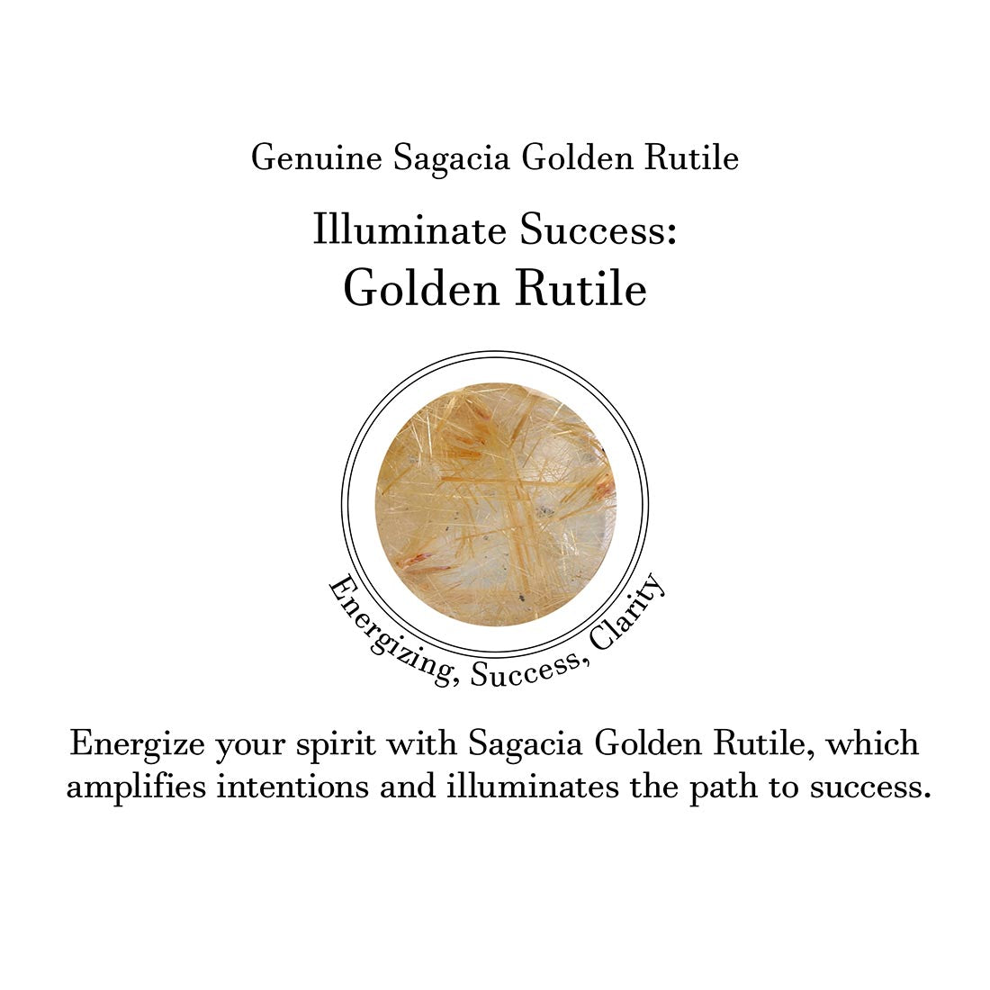 Premium Golden Rutile Pendant - Ultimate Elegance (GDR-P-16)