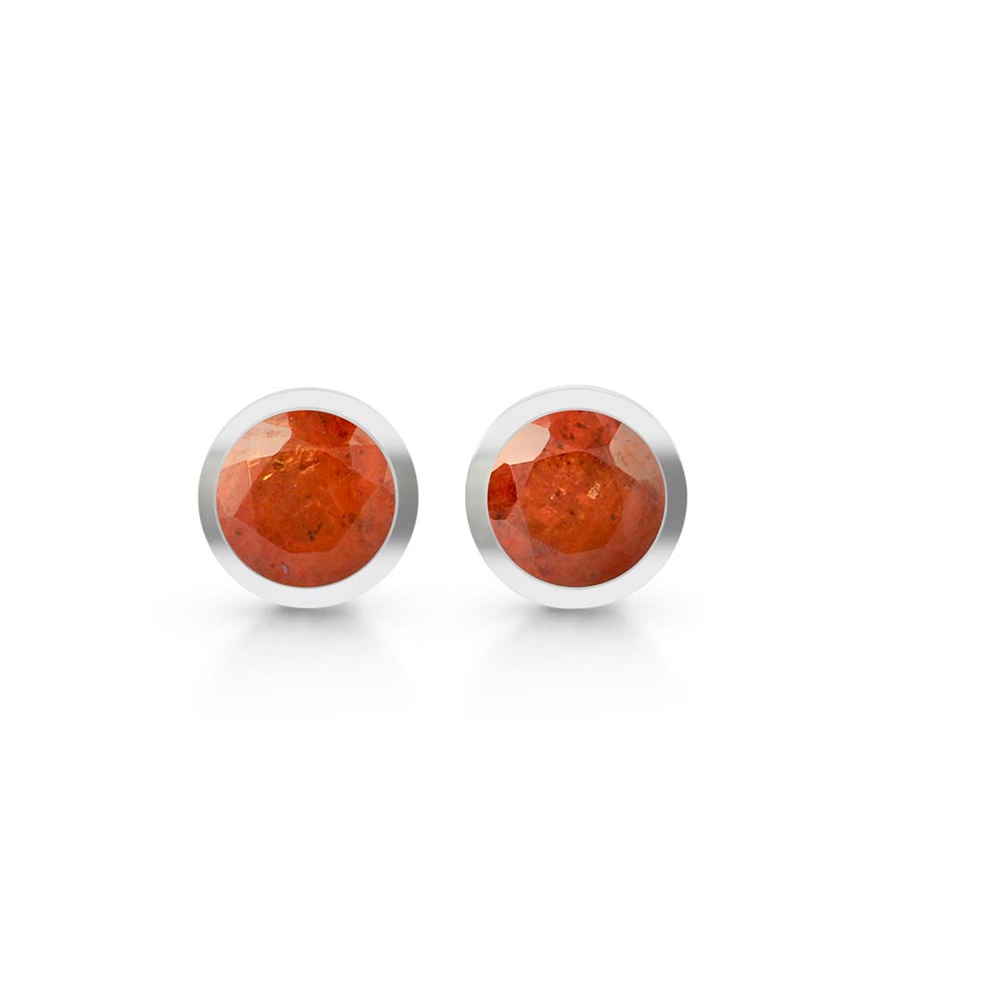Premium Orange Kyanite Stud Earrings - Ultimate Elegance (KYN-SE-1426-O)