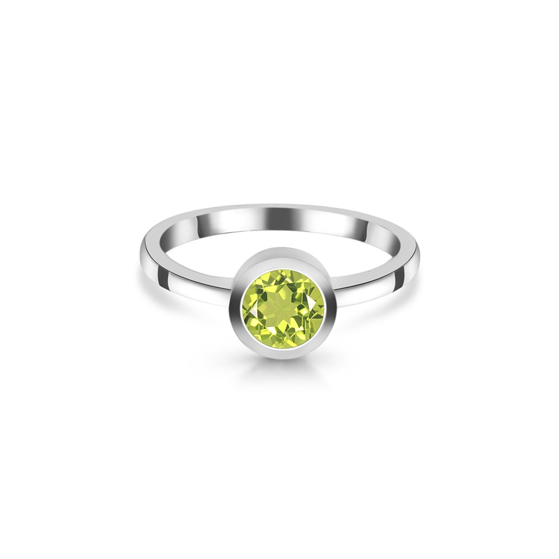 Premium Peridot Sterling Silver Ring - Ultimate Elegance