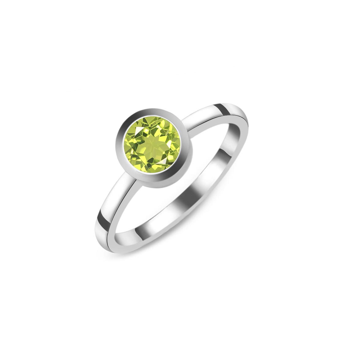 Premium Peridot Sterling Silver Ring - Ultimate Elegance