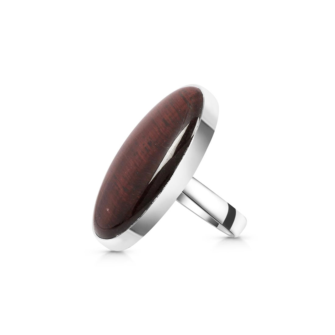 Premium Red Tiger Eye Adjustable Ring - Ultimate Statement Jewelry (RTE-R-29)