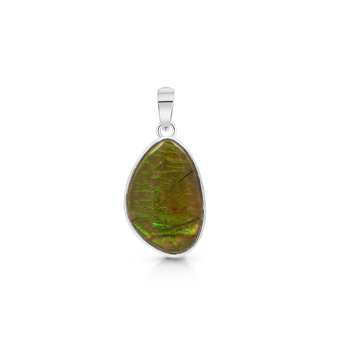 Premium Ammolite Pendant - AML-P-12 | Authentic Sagacia Jewelry