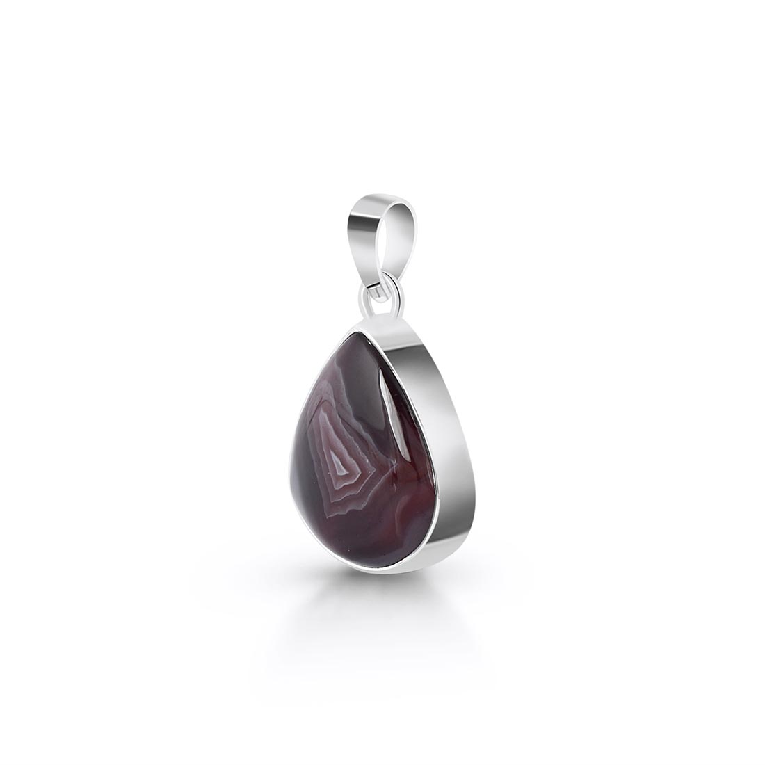 Premium Botswana Agate Pendant - Elegant Healing Jewelry