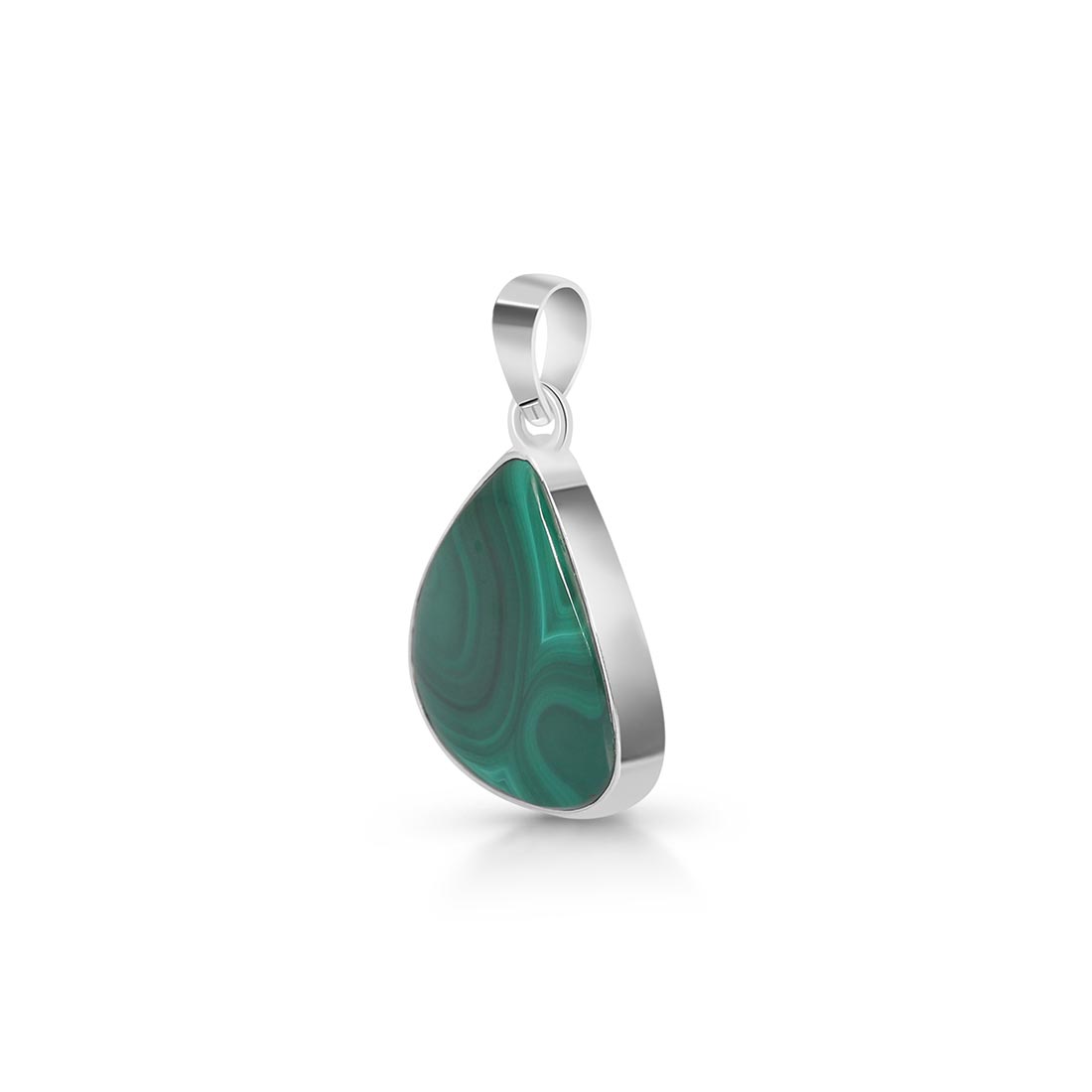 Premium Malachite Statement Pendant - Elegant 925 Sterling Silver Jewelry