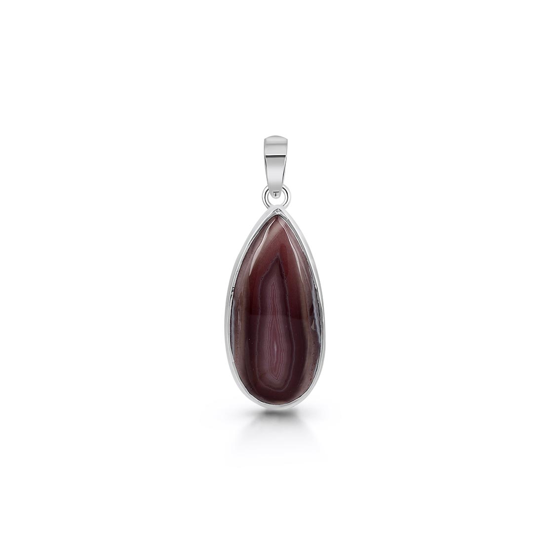 Premium Botswana Agate Statement Pendant - Sterling Silver (RBA-P-17)