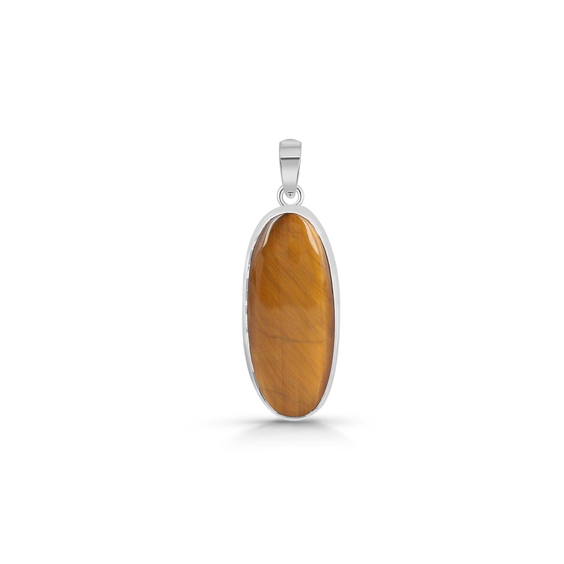 Premium Tiger Eye Statement Pendant - 925 Sterling Silver