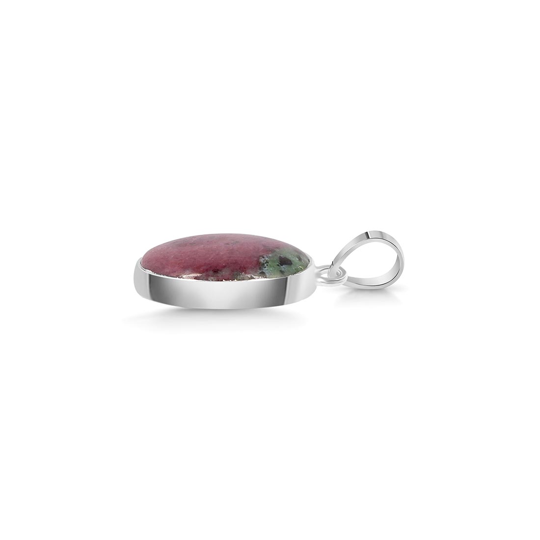 Premium Ruby Zoisite Silver Pendant - Elegant Jewelry for Women