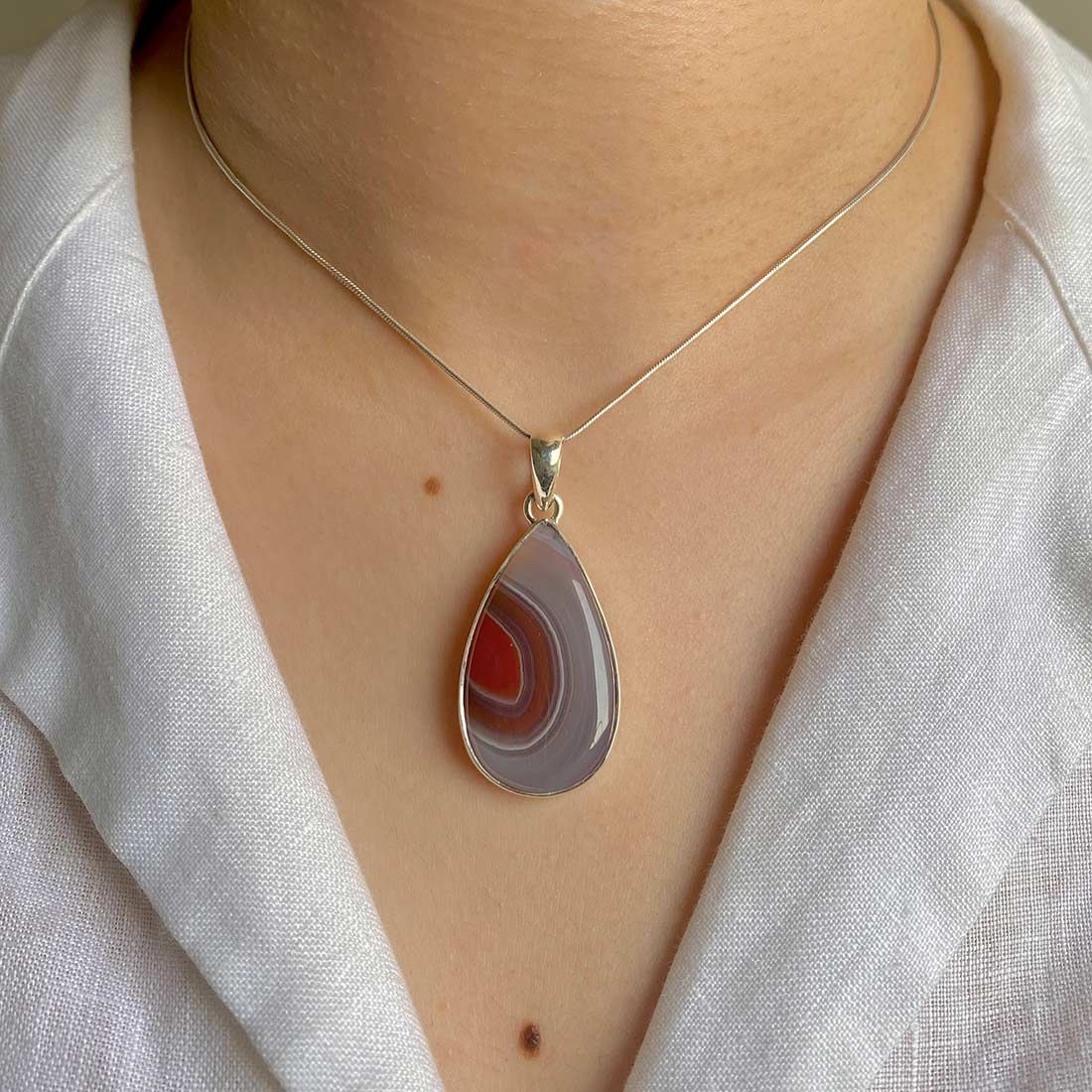 Premium Botswana Agate Pendant - Sagacia Jewelry (RBA-P-9)