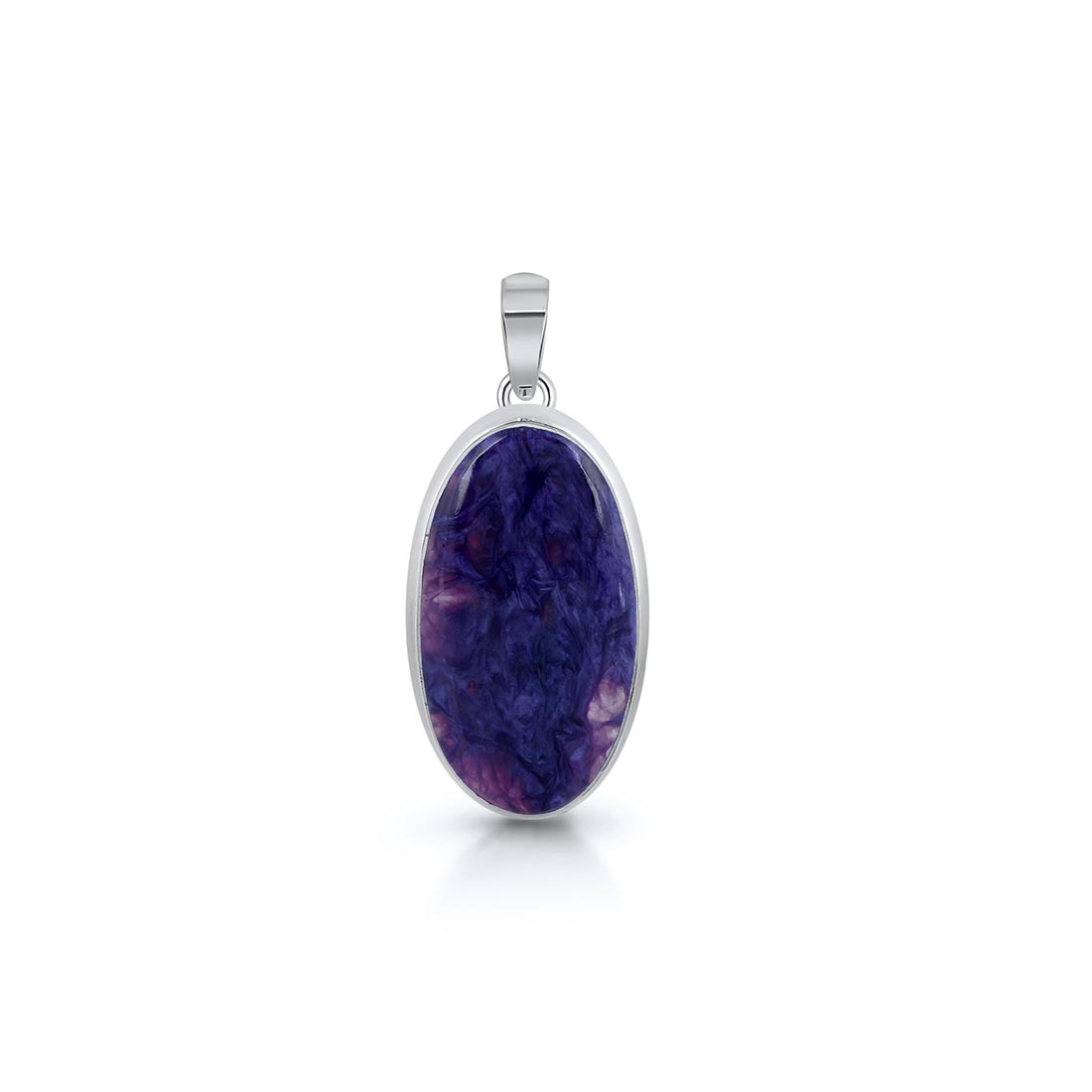 Premium Charoite Statement Pendant - Elegant Purple Jewelry (CHR-P-7)