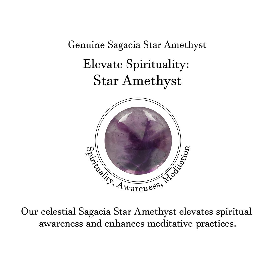 Premium Star Amethyst Pendant - Ultimate Elegance (STA-P-19)