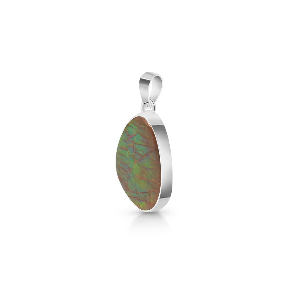 Premium Ammolite Pendant - AML-P-12 | Authentic Sagacia Jewelry