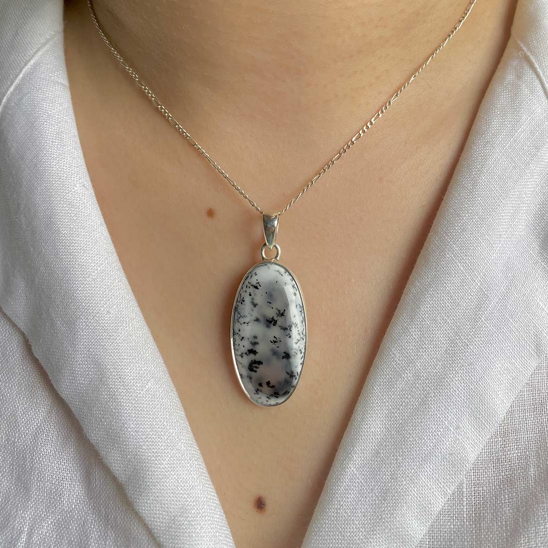 Premium Dendritic Agate Pendant - Ultimate Elegance (DDA-P-20)