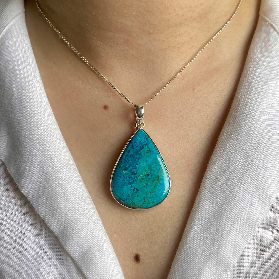 Premium Shattuckite Statement Pendant - STK-P-7