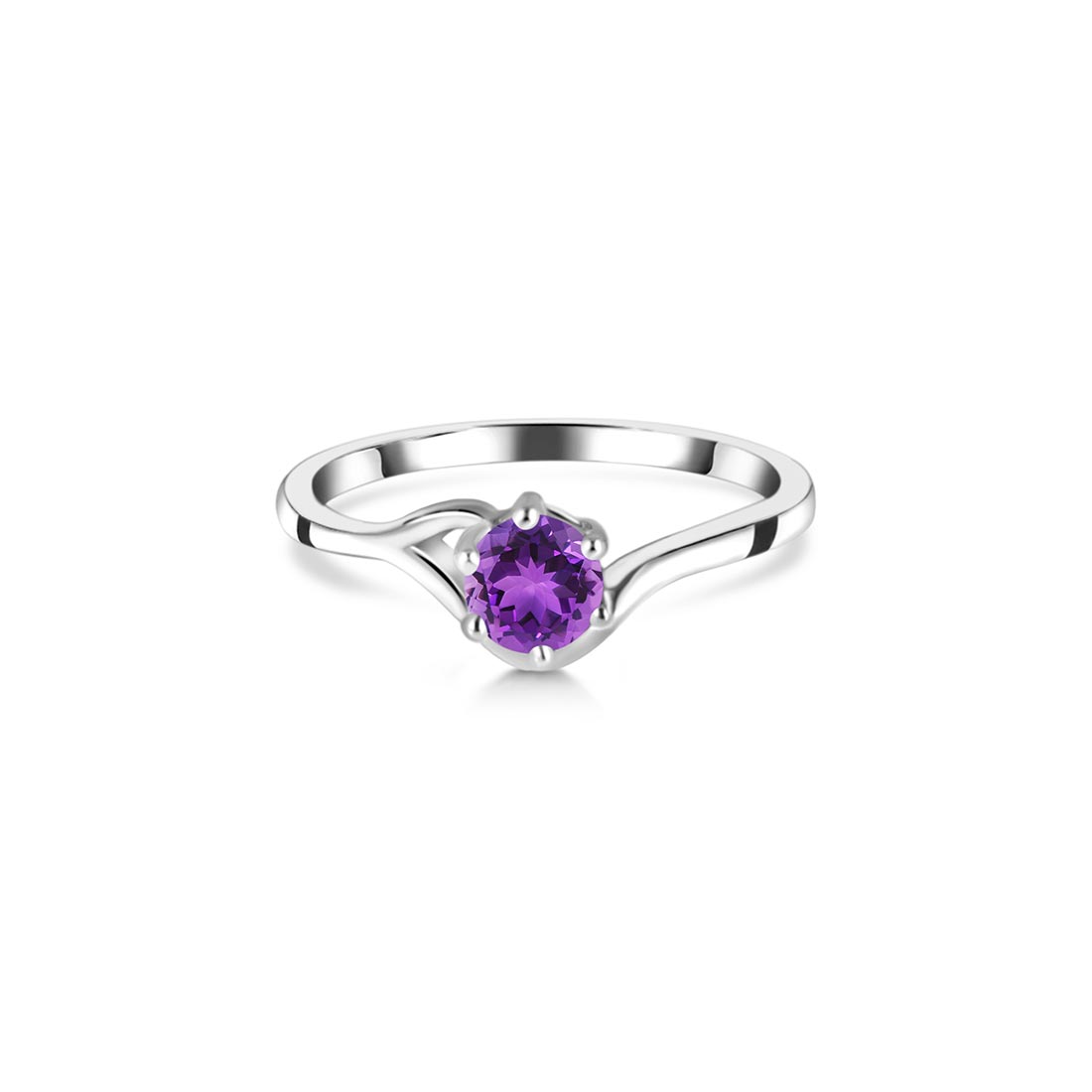 Premium Amethyst Sterling Silver Ring - AMT-SR-04