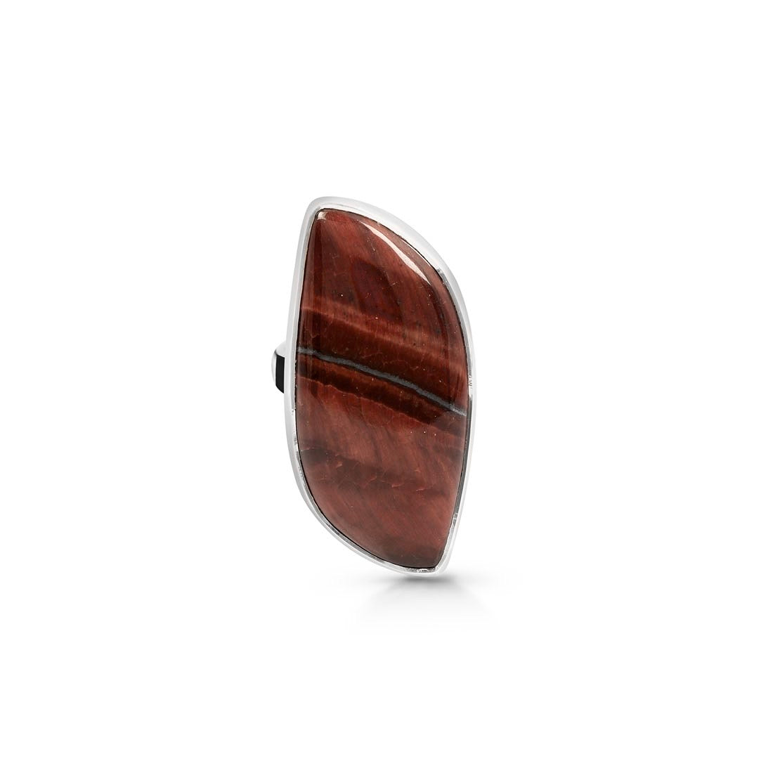 Premium Red Tiger Eye Adjustable Ring - Bold Statement Jewelry