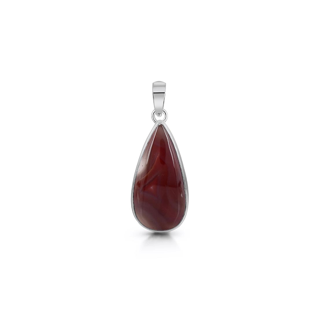 Premium Botswana Agate Pendant - Sterling Silver Statement Jewelry