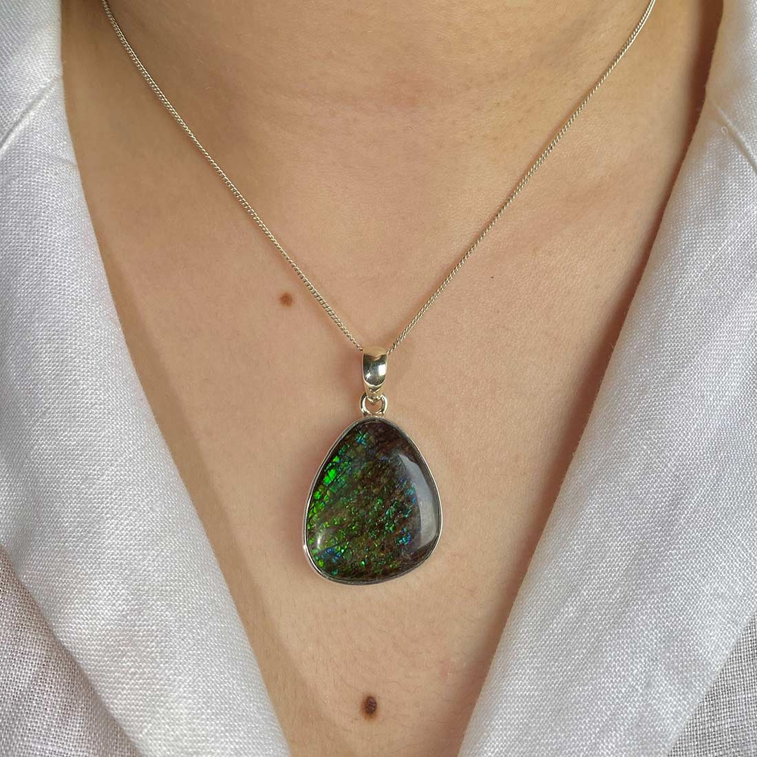 Premium Ammolite Statement Pendant - AML-P-21