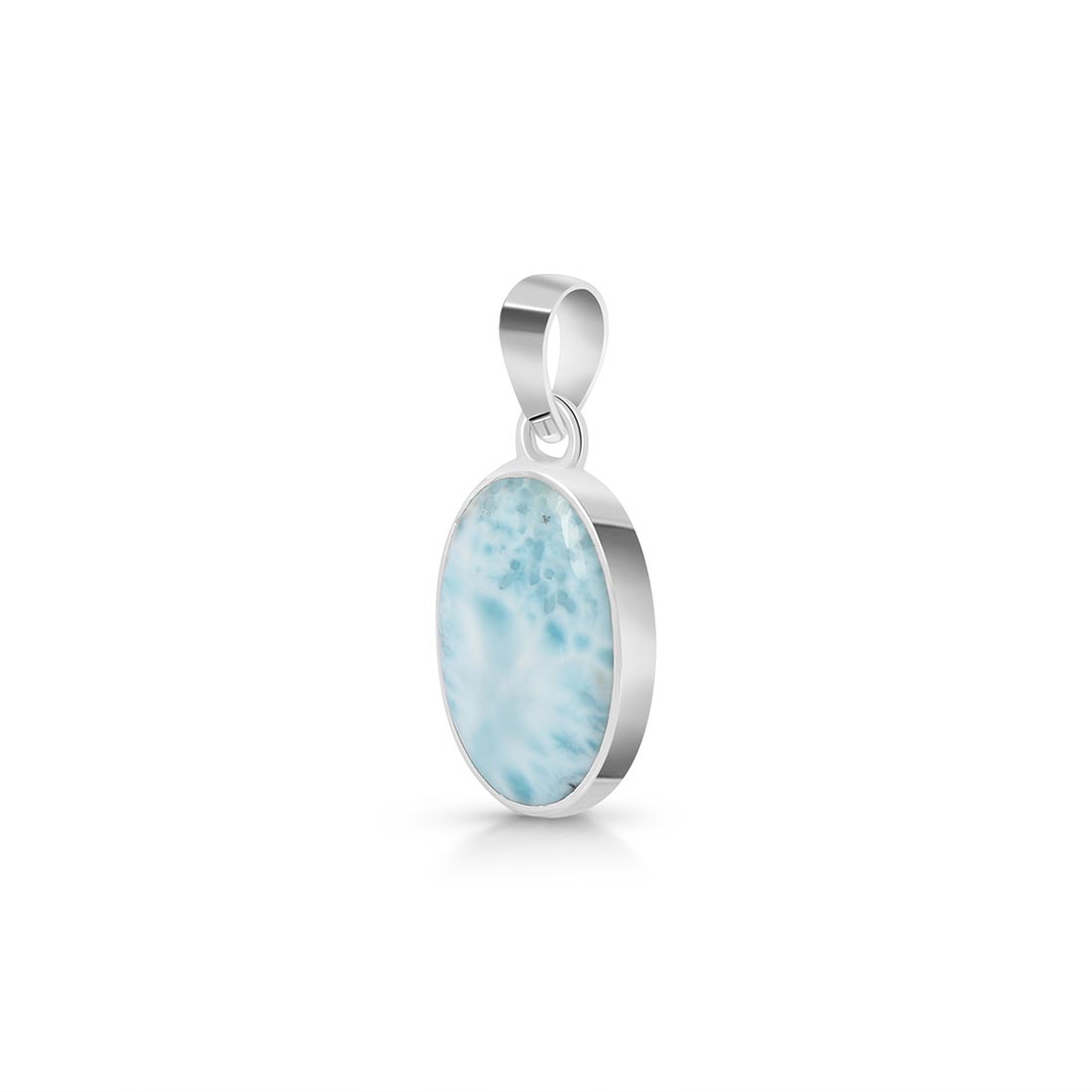 Premium Larimar Healing Pendant - Ultimate Elegance in Sterling Silver