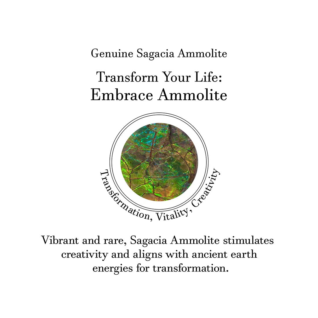 Premium Ammolite Pendant - Ultimate Elegance (AML-P-1)