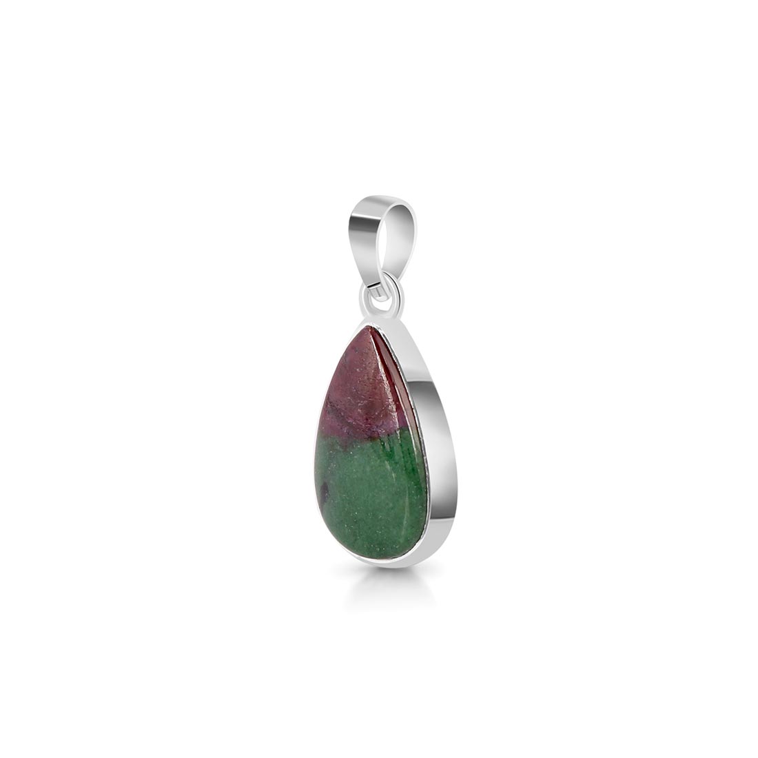 Premium Ruby Zoisite Pendant - Elegant Sterling Silver Jewelry (RZS-P-24)