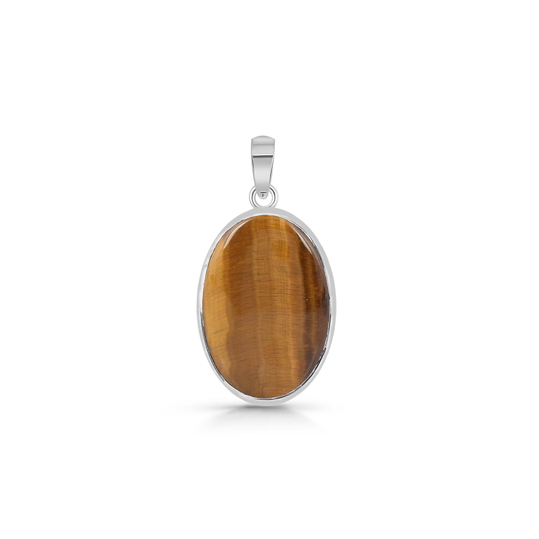 Premium Tiger Eye Pendant - Elegant 925 Sterling Silver Jewelry