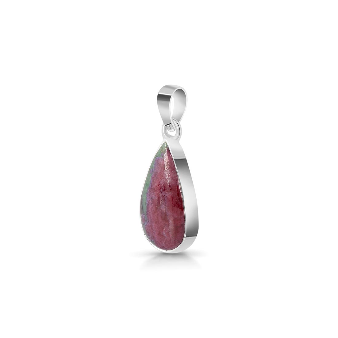 Premium Ruby Zoisite Pendant - Elegant 925 Sterling Silver (RZS-P-30)