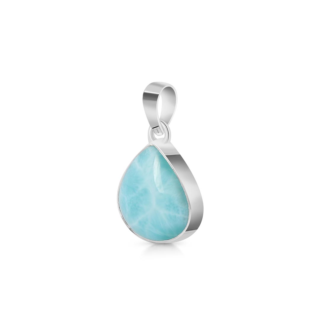 Premium Larimar Healing Pendant - LAR-P-12 (925 Sterling Silver)