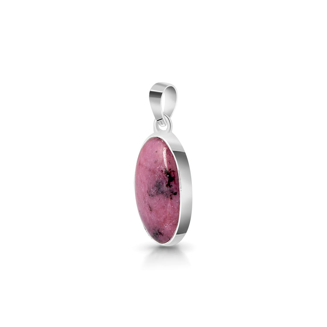 Premium Pink Ruby Zoisite Pendant - Elegant 925 Sterling Silver Jewelry