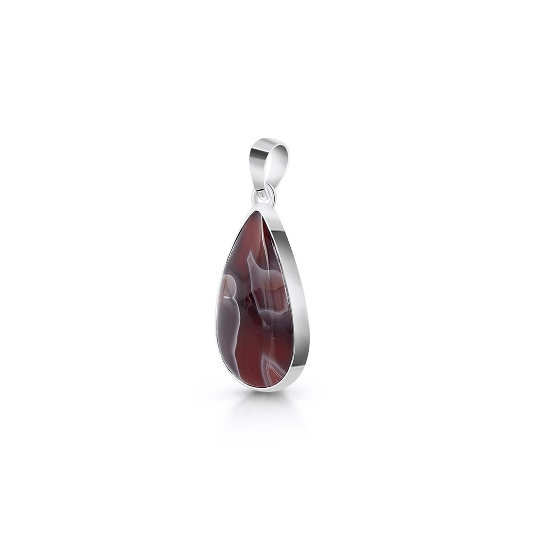 Premium Botswana Agate Pendant - Sterling Silver Elegance (RBA-P-3)