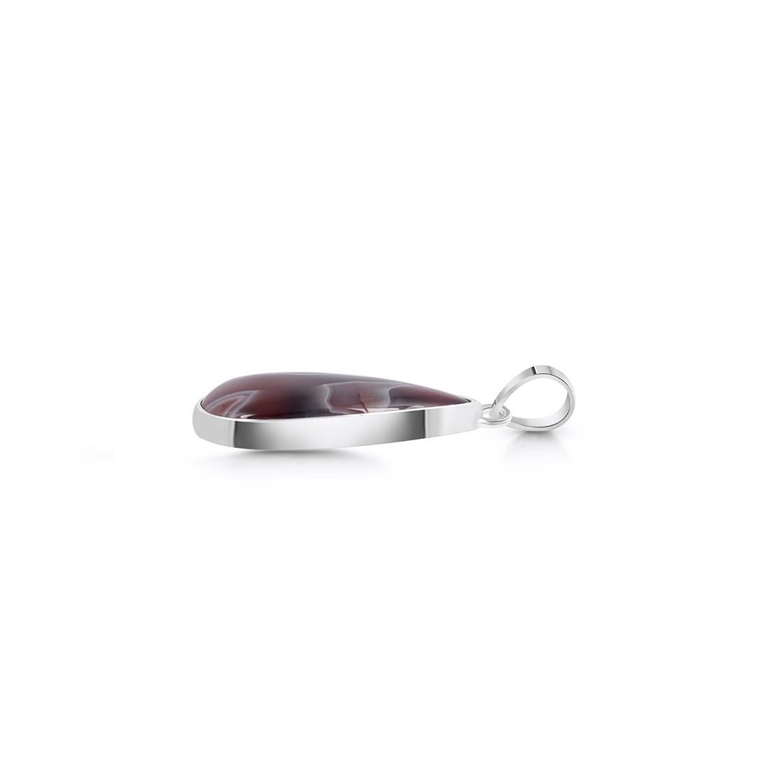 Premium Botswana Agate Pendant - Sterling Silver Elegance (RBA-P-3)