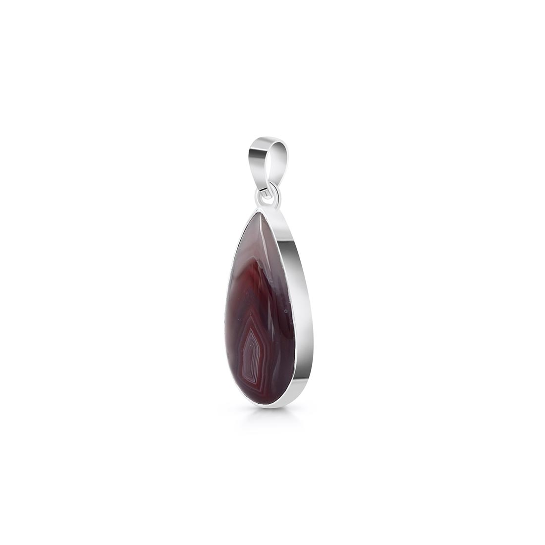 Premium Botswana Agate Pendant - Sterling Silver Statement Jewelry (RBA-P-25)