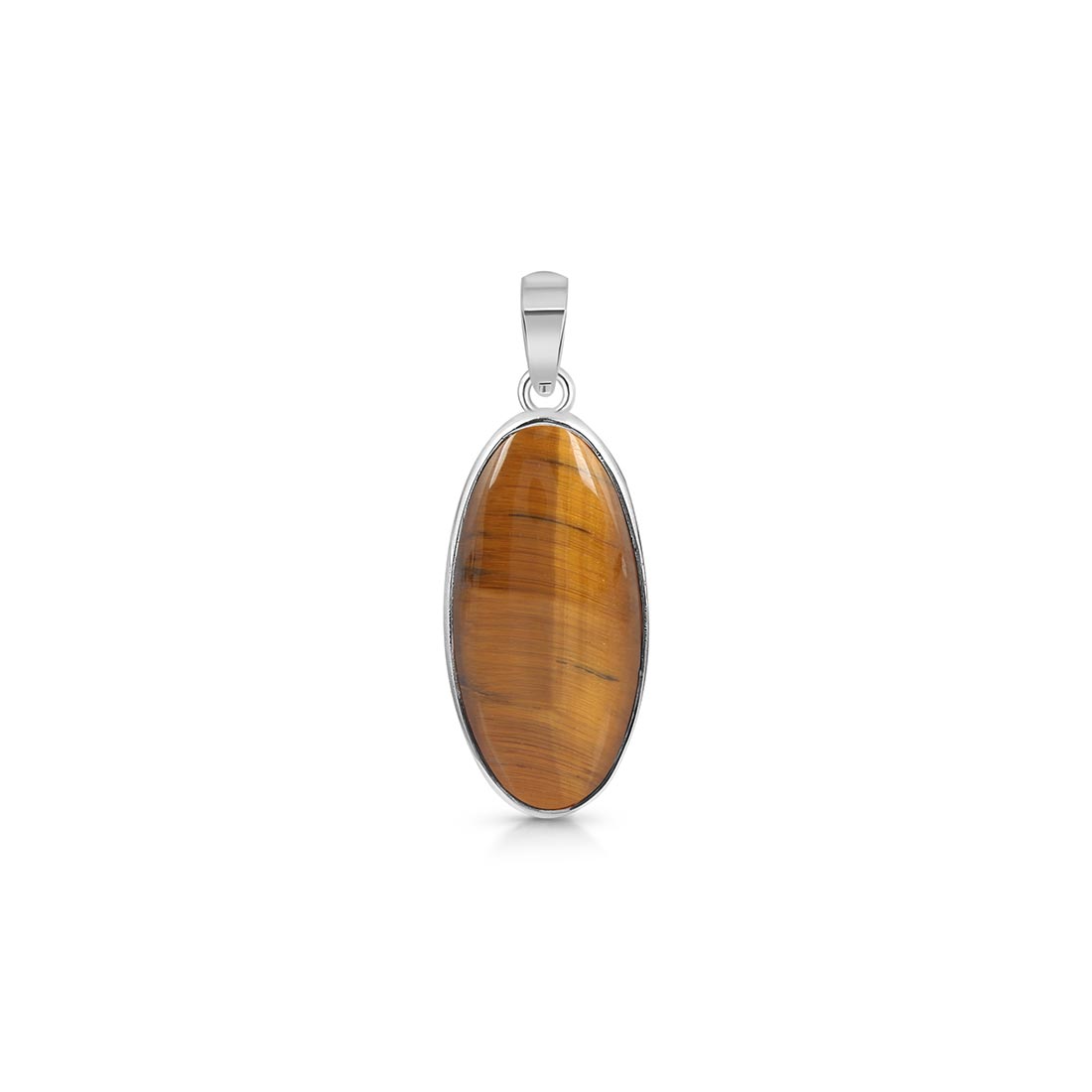 Premium Tiger Eye Pendant - Elegant 925 Sterling Silver Jewelry