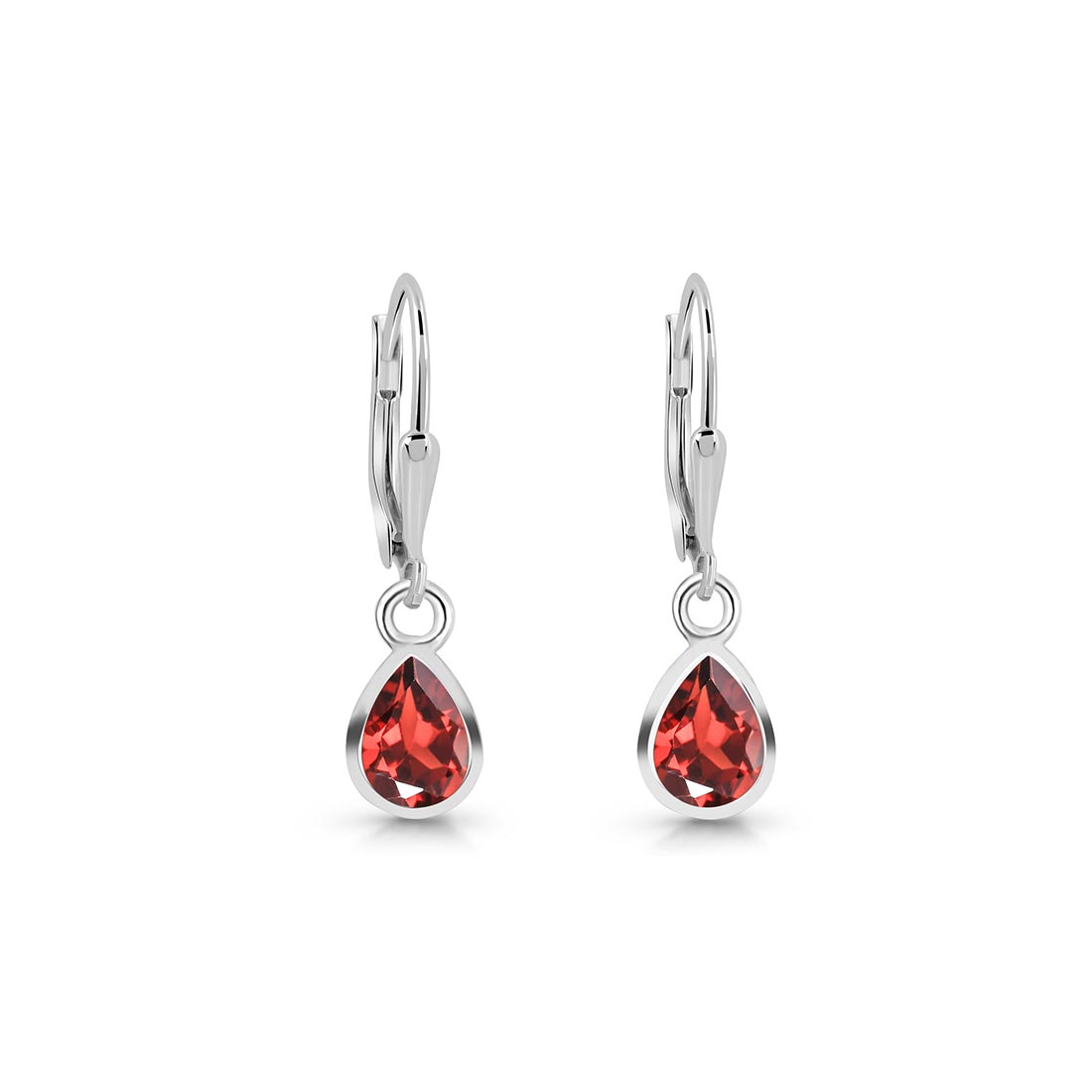 Premium Garnet Leverback Earrings - Ultimate Elegance (GAR-SE-1317)