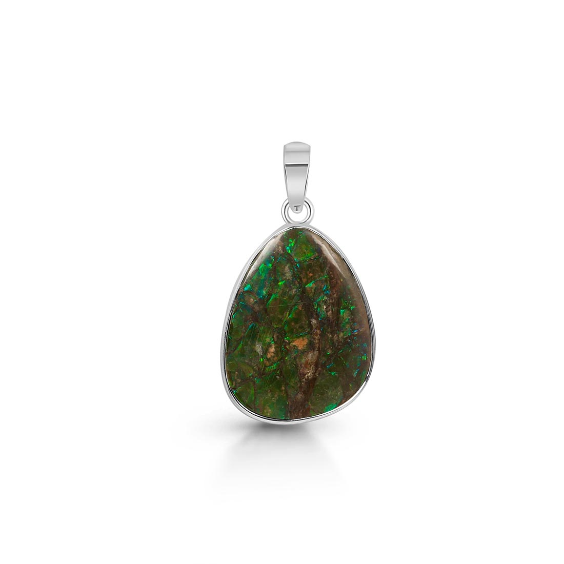 Premium Ammolite Statement Pendant - AML-P-15 | Sagacia Jewelry