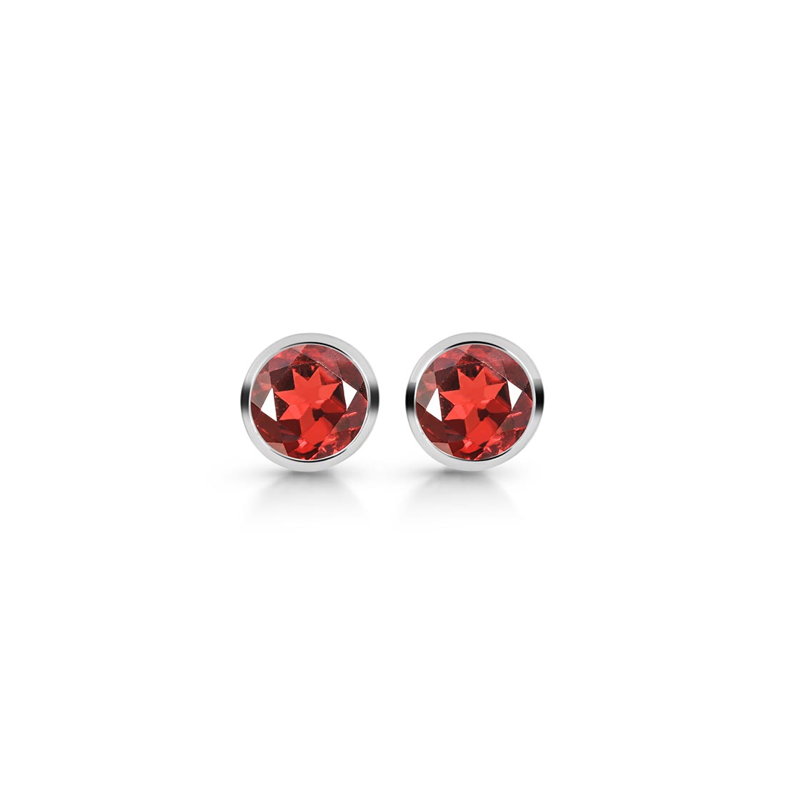 Premium Dainty Garnet Stud Earrings - GAR-SE-1425