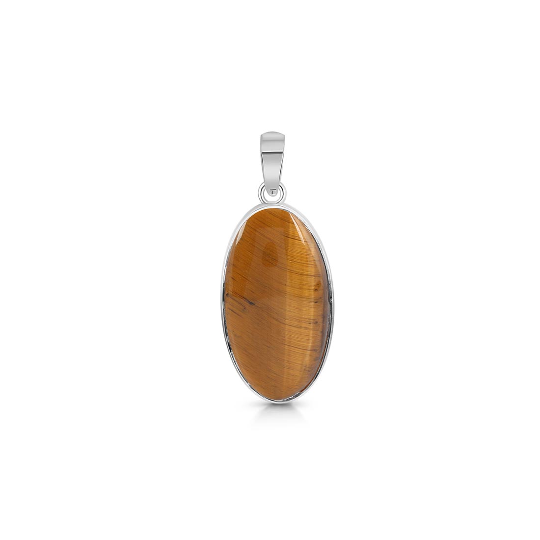 Premium Tiger Eye Statement Pendant - 925 Sterling Silver (TGE-P-29)