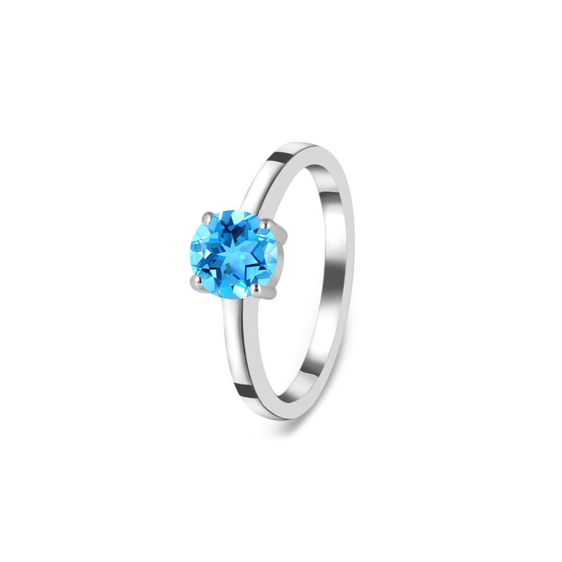 Premium Swiss Blue Topaz Ring - Ultimate Elegance (SBTZ-SR-236)