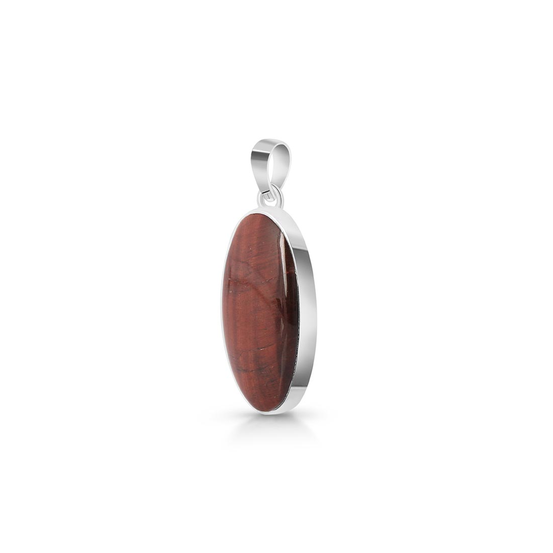 Premium Red Tiger Eye Statement Pendant - 925 Sterling Silver (RTE-P-19)