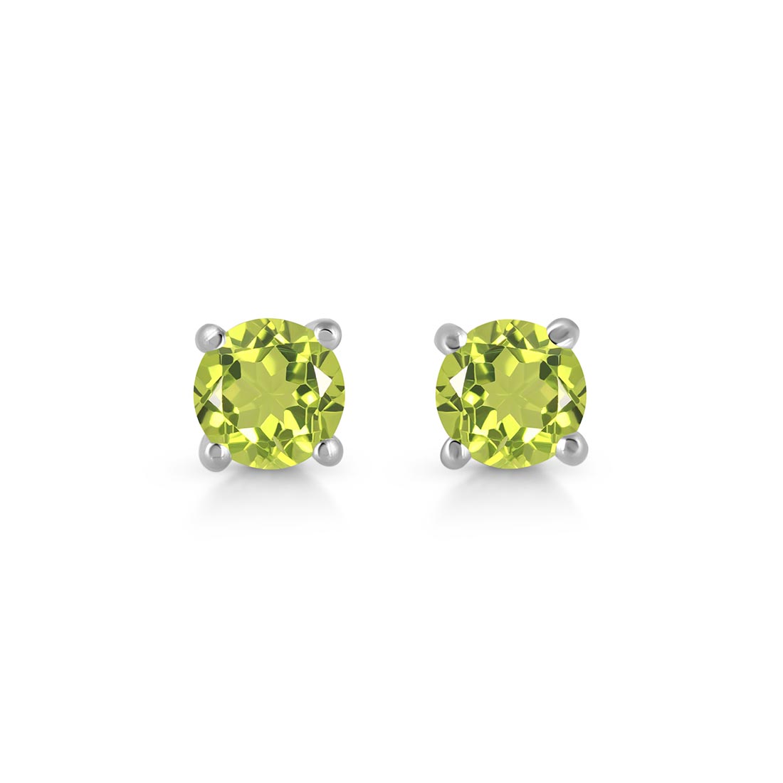 Premium Peridot Stud Earrings - Elegant Green Gemstone Jewelry (PER-SE-1023)