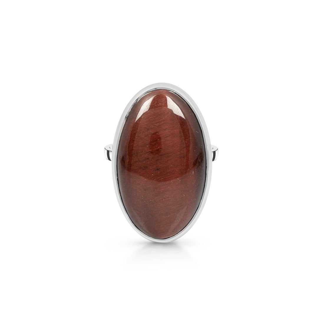 Premium Red Tiger Eye Adjustable Ring - Bold Elegance (RTE-R-1)