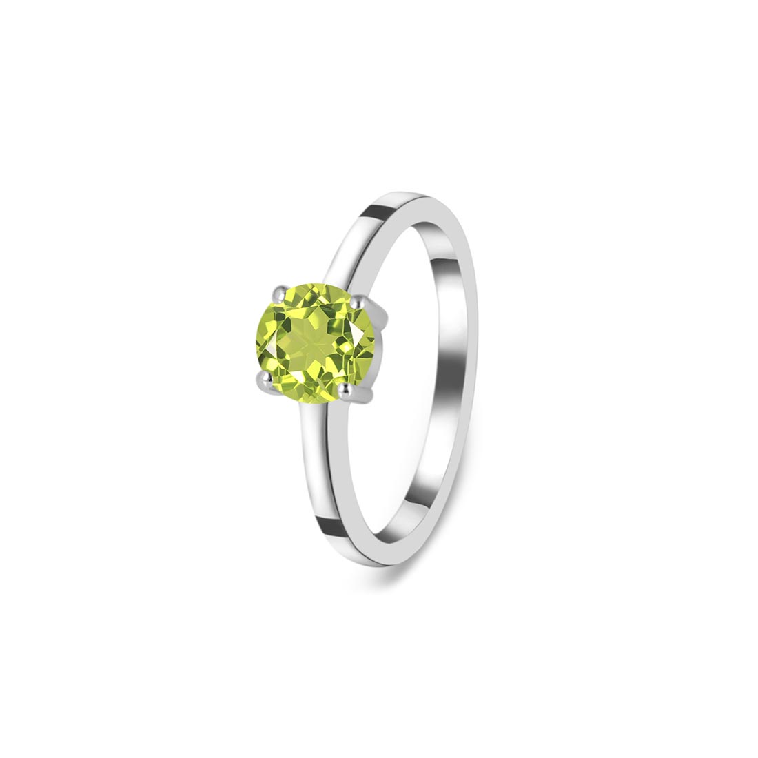 Premium Peridot Ring - Elegant Sterling Silver Jewelry (PER-SR-236)