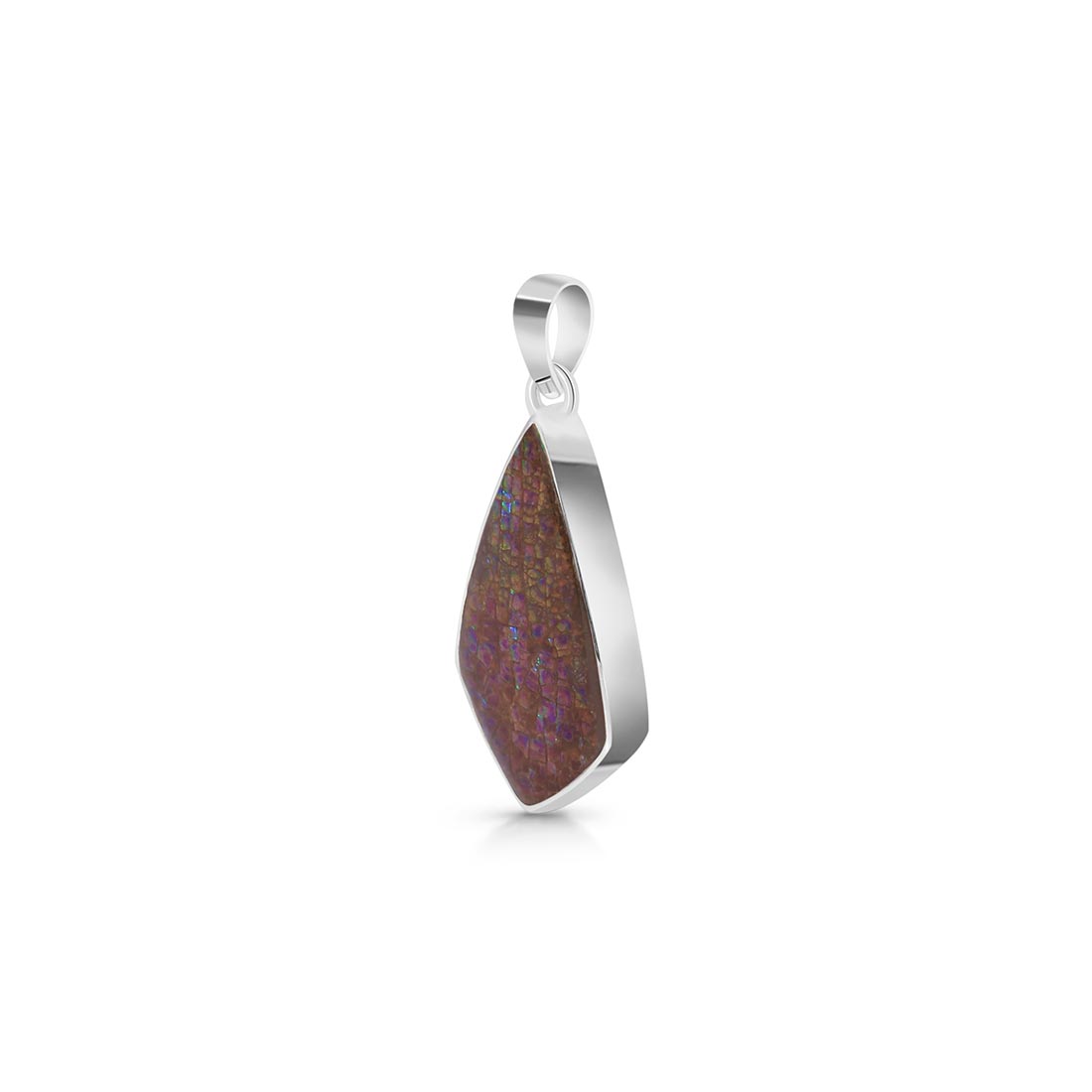 Premium Ammolite Pendant - Elegant Statement Jewelry (AML-P-29)