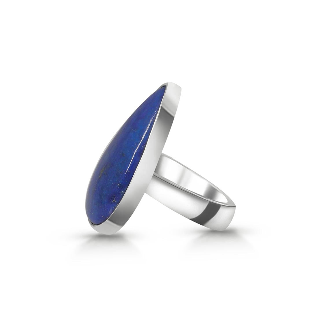 Premium Lapis Adjustable Statement Ring - Elegant Blue Gemstone Jewelry