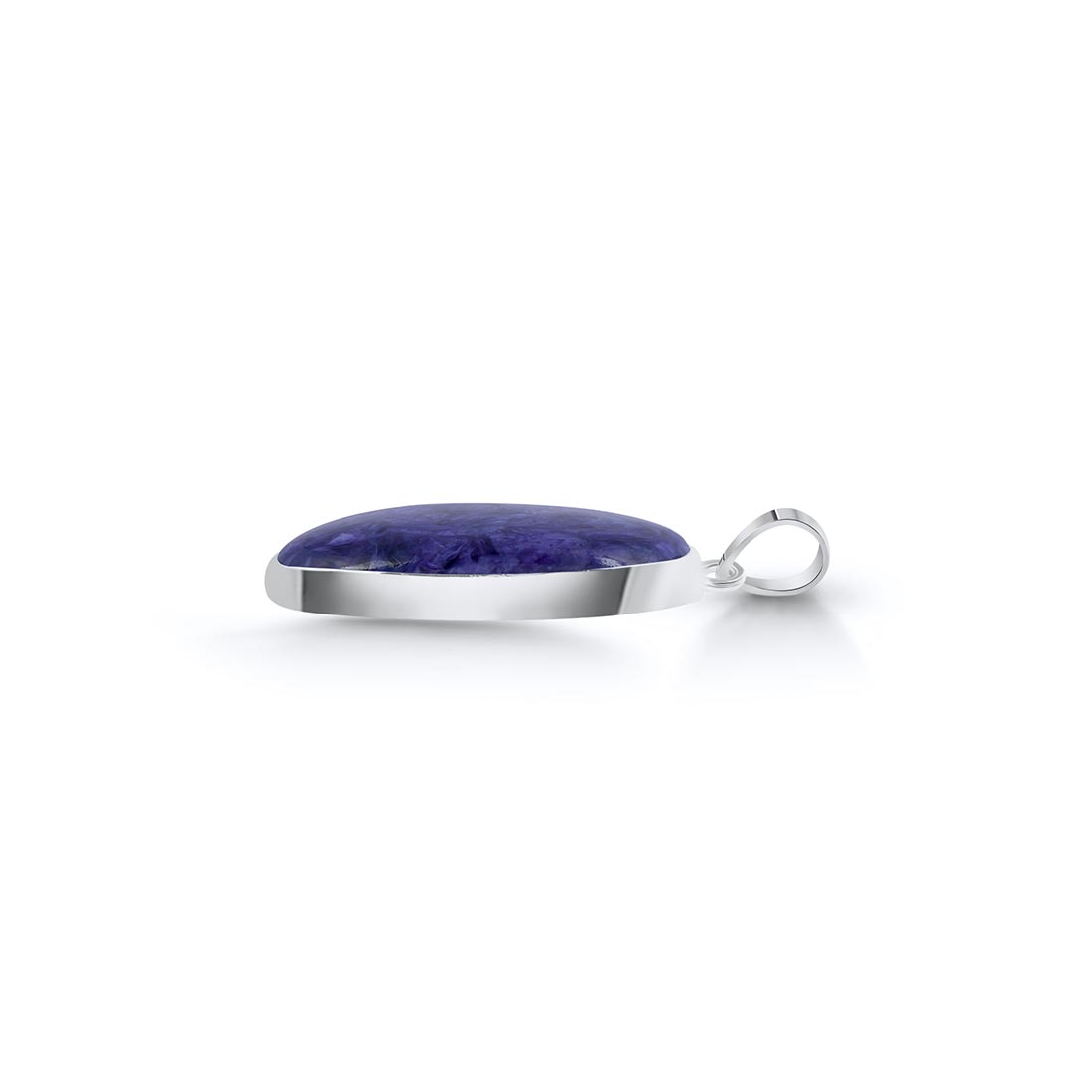 Premium Charoite Statement Pendant - Elegant Purple Jewelry (CHR-P-7)