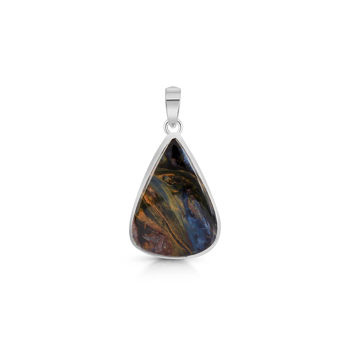 Premium Pietersite Pendant - Sterling Silver Statement Jewelry (PIT-P-30)