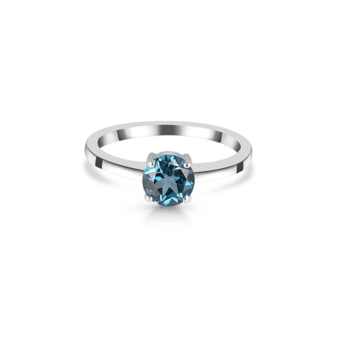 Premium London Blue Topaz Ring - Ultimate Elegance (LBTZ-SR-236)