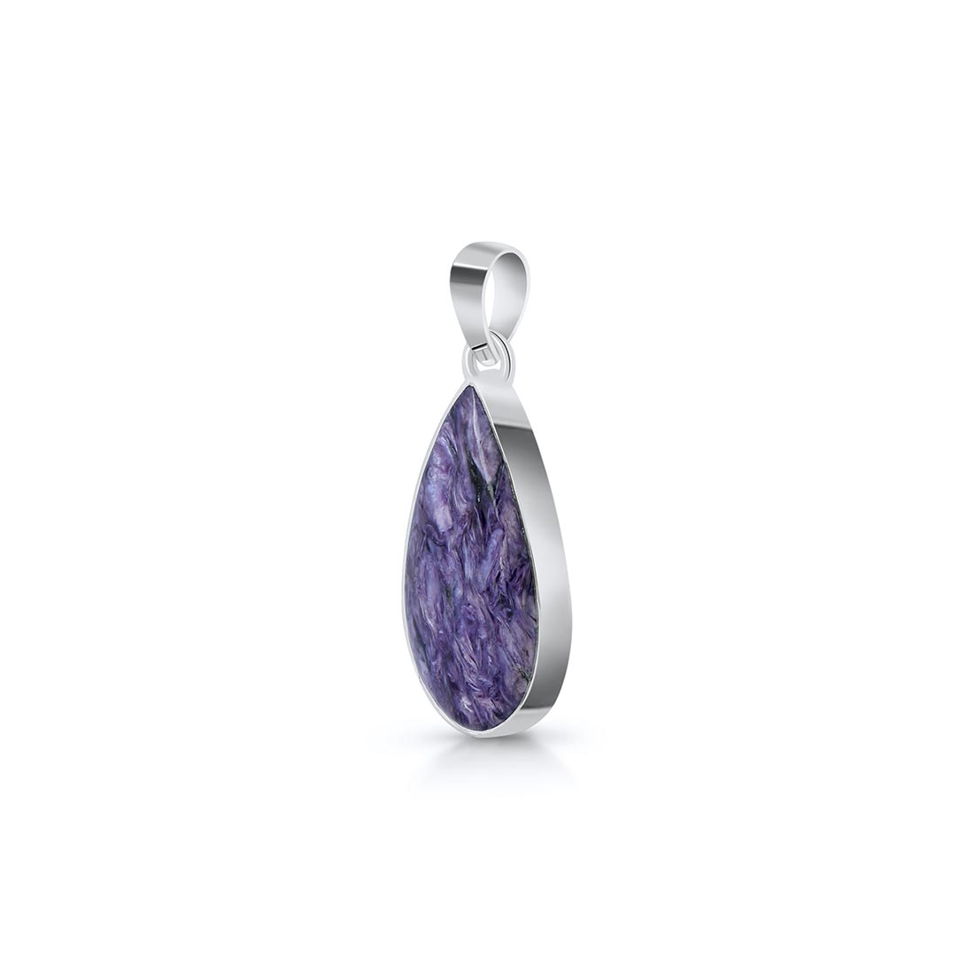 Premium Charoite Silver Pendant - CHR-P-16