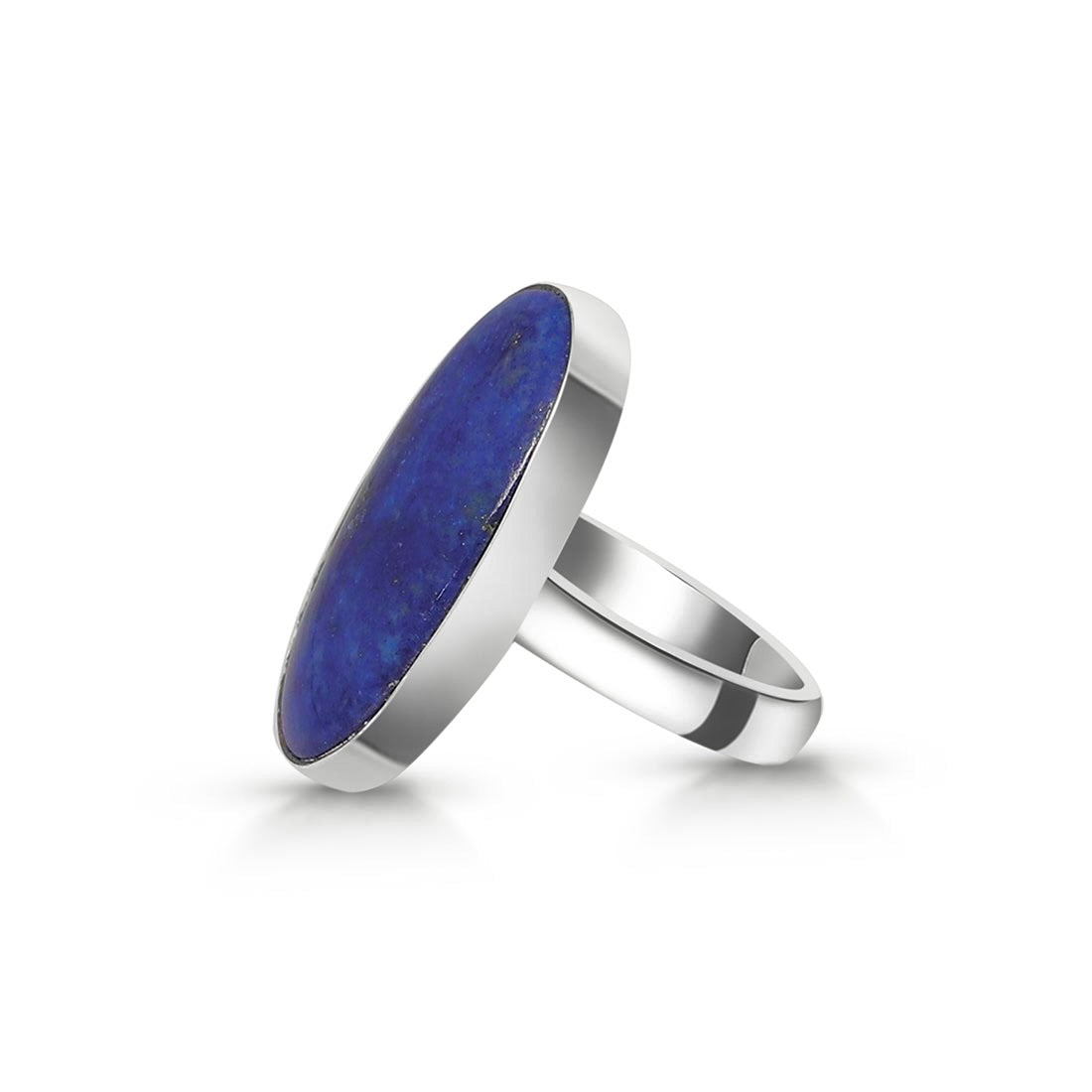 Premium Lapis Adjustable Ring - Elegant Statement Jewelry