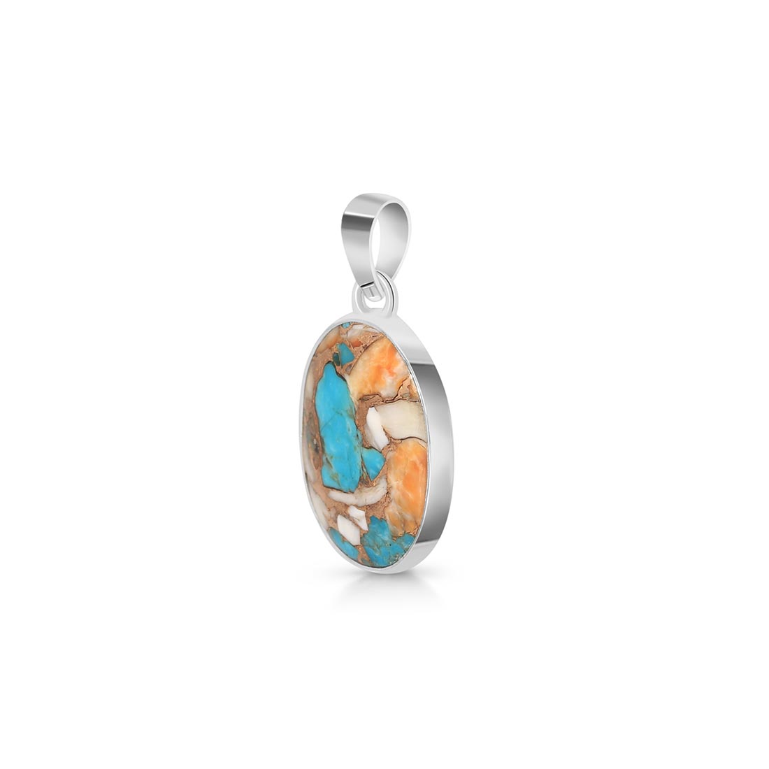 Premium Spiny Oyster Turquoise Pendant - Elegant Statement Jewelry