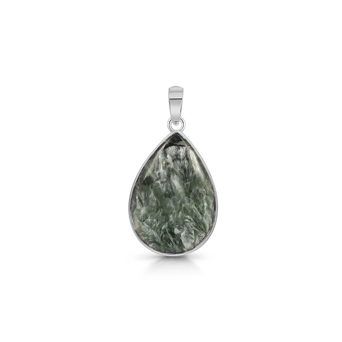 Premium Seraphinite Pendant - Ultimate Elegance (SER-P-19)